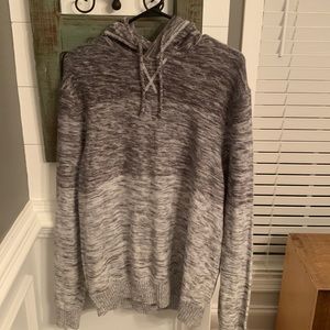 Gray hooded sweater
